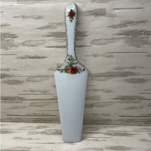 Royal Albert Old Country Roses Fine China Cake Pie Server Gold Trim Floral